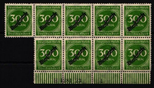 Deutsches Reich Dienstmarken 79HAN postfrisch HH4281.23, 9er Block #HT836