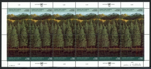 UNO Genf ZD-Bogen 165-166 Naturschutz Ersttagssonderstempel #IX642