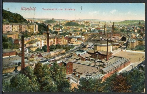 AK Elberfeld, Wuppertal Totalansicht vom Kiesberg 1923 gebraucht #HD276