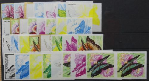 Burundi Lot Phasendrucke Schmetterlinge 5 Sätze #HL510