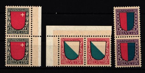 Schweiz 153-155 postfrisch Paare #HT947