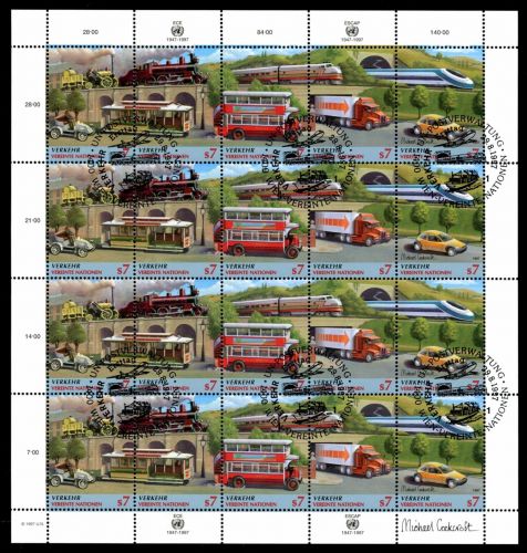 UNO Wien ZD-Bogen 231-235 Ersttagssonderstempel #GW875