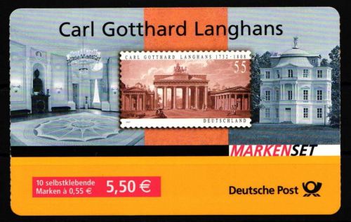 BRD MH 70 postfrisch Markenheftchen Frankatur Nominale #HC822