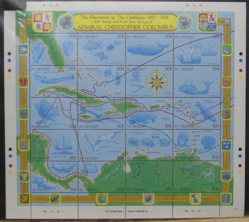 St. Vincent 1288–1307 postfrisch Zd-Bogen Geschichte #HS453