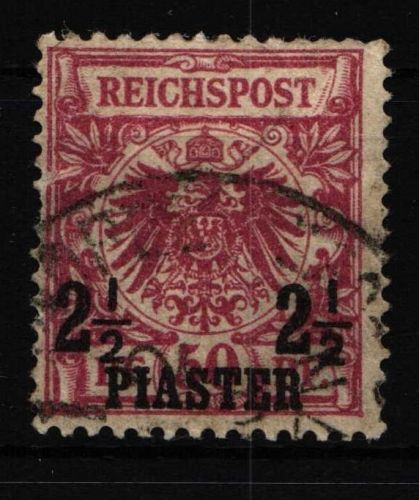 Deutsche Auslandspostämter Türkei 10a gestempelt geprüft, defekt (Riss) #HS952