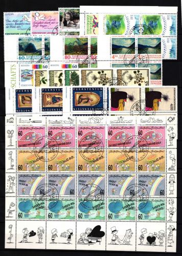 Liechtenstein Jahrgang 1995 4er Blöcke Ersttagssonderstempel #HR034