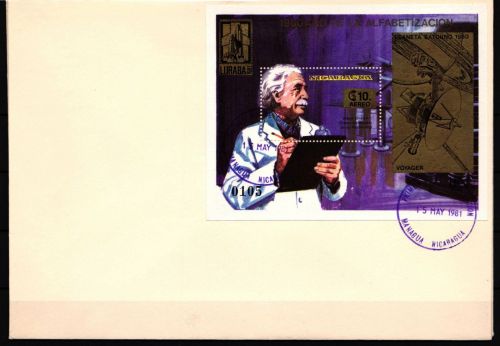 Nicaragua 2167-2174 und Block 135 gestempelt als FDC / Raumfahrt #HP145