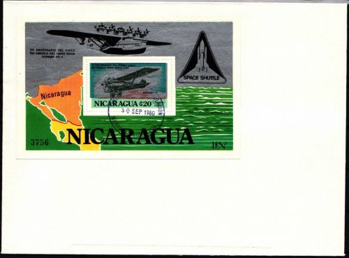 Nicaragua Block 132 a gestempelt als FDC / Raumfahrt #HP146