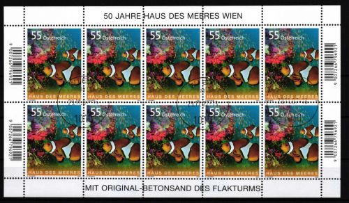 Österreich 2694 gestempelt Kleinbogen / Meer #HP878