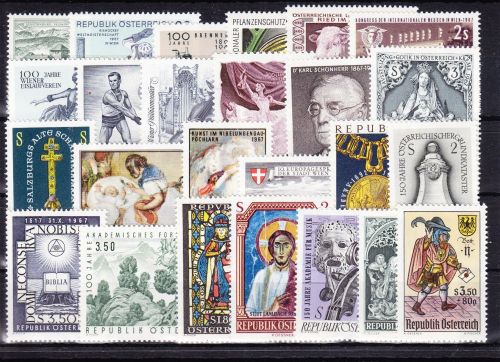 Österreich Jahrgang 1967 mit 1231-1255 postfrisch MNH #HR296