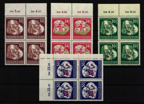 DDR 289-292 postfrisch 4er Block vom Oberrand #HM041
