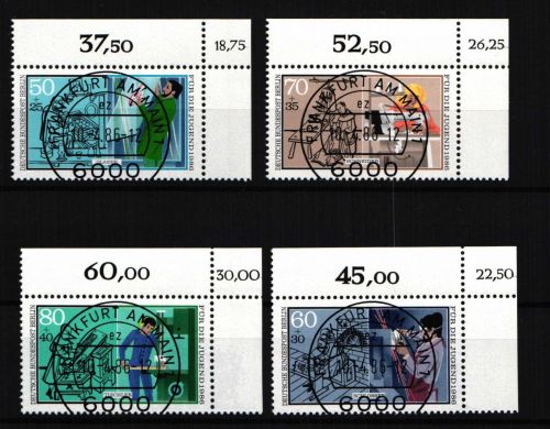 Berlin 754-757 gestempelt