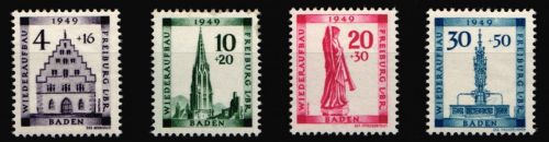 Fr. Zone Baden 38A-41A postfrisch