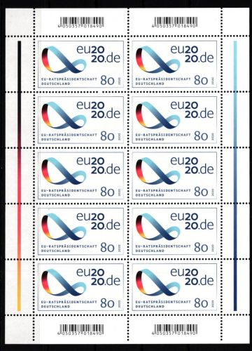 BRD 3554 postfrisch als Kleinbogen, Ratspräsidentschaft #GL542