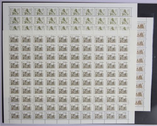 Russland 251v-253v postfrisch als kompletter 100er Bogensatz ungefaltet #IC430