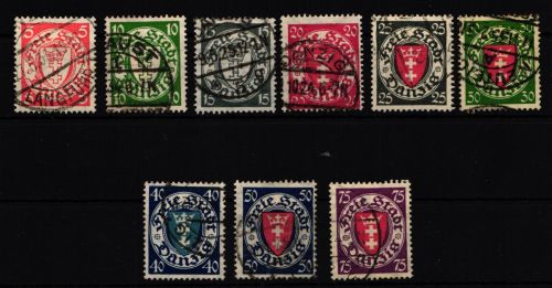 Danzig 193-201 gestempelt #IC542