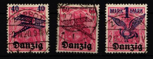 Danzig 50-52 gestempelt bewertet als Gefälligkeit #HN250