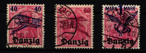 Danzig 50-52 gestempelt