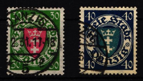 Danzig 198-199 gestempelt