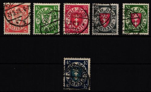 Danzig 193-194, 196-199 gestempelt