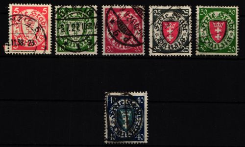 Danzig 193-194, 196-199 gestempelt