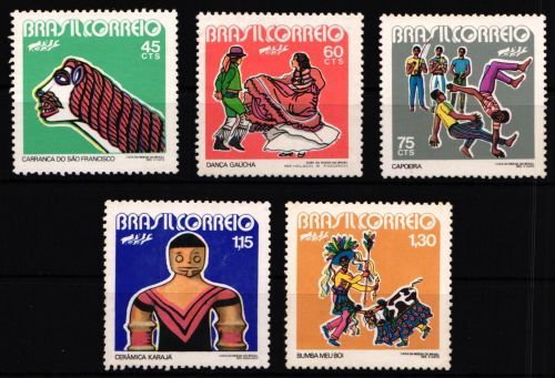 Brasilien 1328-1332 ohne Gummi wie verausgabt #IE179