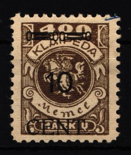 Memel 181IV mit Falz geprüft Petersen BPP #IE316