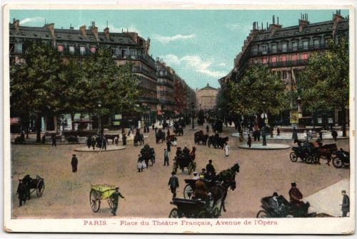 AK Paris Place du Theâtre Francais, Avenue de lÒpéra ungebraucht #PM544