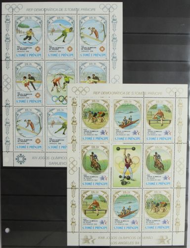 Sao Tome e Principe 869-876 A postfrisch als ZD-Bögen, Olympiade 1984 #HR592