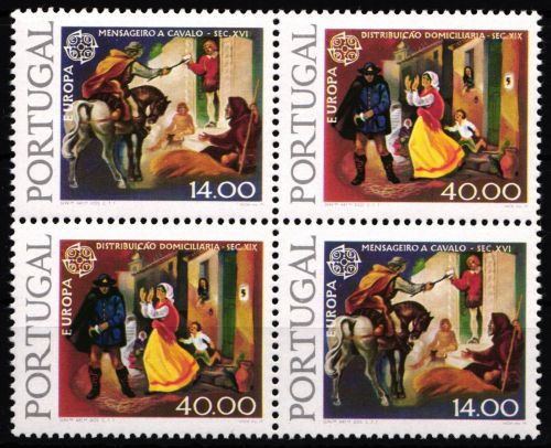 Portugal 1441-1442 x postfrisch als ZD 4er Block #HR459