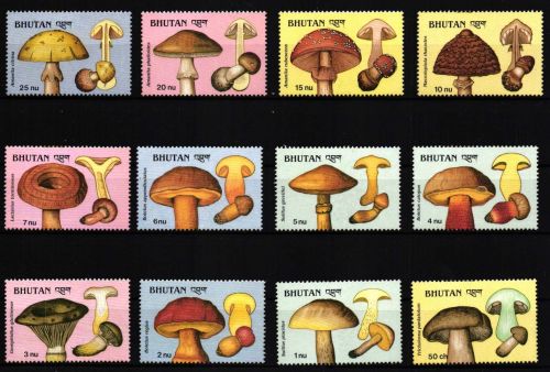 Bhutan 1145-1156 postfrisch Pilze #HQ644