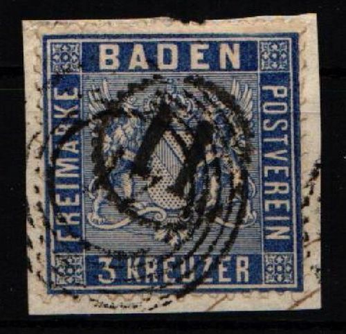 Baden 10 c gestempelt