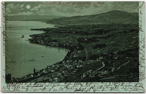 AK Montreux vue Prise du Righi Vaudois 1900 gebraucht #PN110