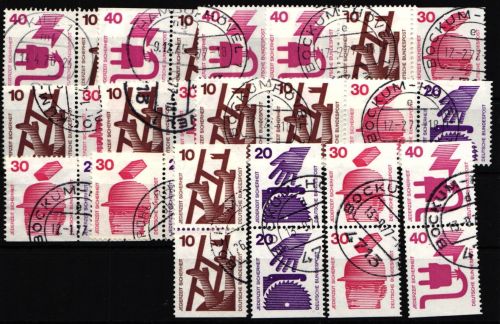 BRD W 47- W 56, 695 C/D-699 C/D gestempelt ZD komplett #IA298