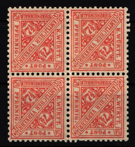 Württemberg 238 postfrisch 4er Block #IK445