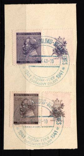 Böhmen und Mähren W Zd 20 gestempelt Sonderstempel Dvorak Feier #IA343