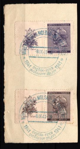 Böhmen und Mähren W Zd 20 gestempelt Sonderstempel Dvorak Feier #IA348