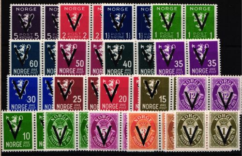 Norwegen 237-256 postfrisch waagerechte Paare #IL227