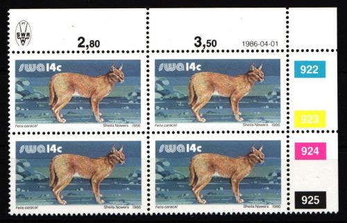 Südwestafrika 587 postfrisch Viererblock / Wildtiere #IP519