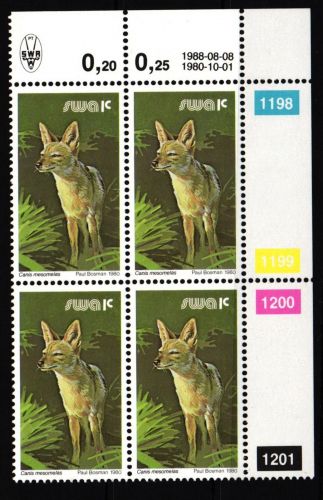 Südwestafrika 476 y postfrisch Viererblock / Wildtiere #IP551