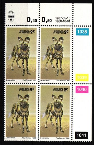 Südwestafrika 477 y postfrisch Viererblock / Wildtiere #IP555