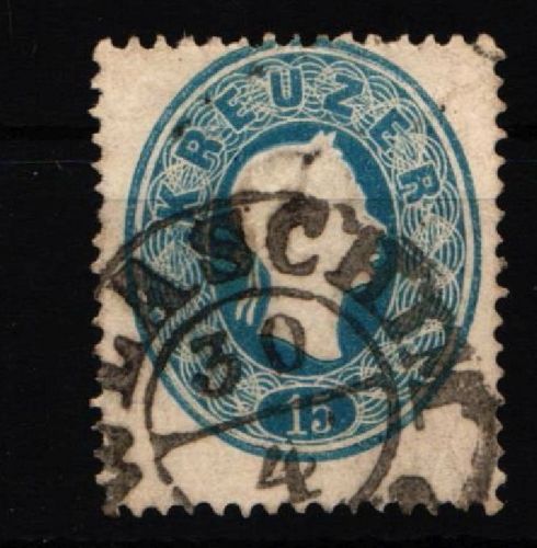 Österreich 22 gestempelt Tschechoslowakei-Stempel, Wlaschim #IF638