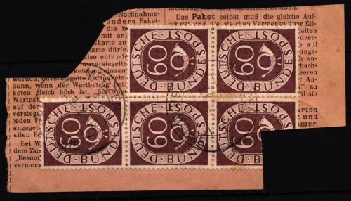 BRD 135 gestempelt waagerechtes Paar auf Briefstück #IF679