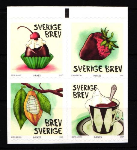 Schweden 2597–2600 postfrisch Viererblock selbstklebend Schokolade #IJ939