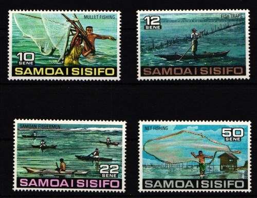 Samoa 333-336 postfrisch Fischerei #IJ719