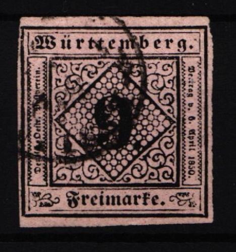 Württemberg 4 b gestempelt