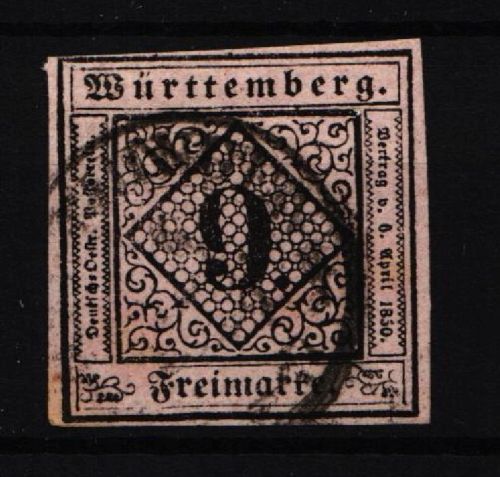 Württemberg 4 b gestempelt