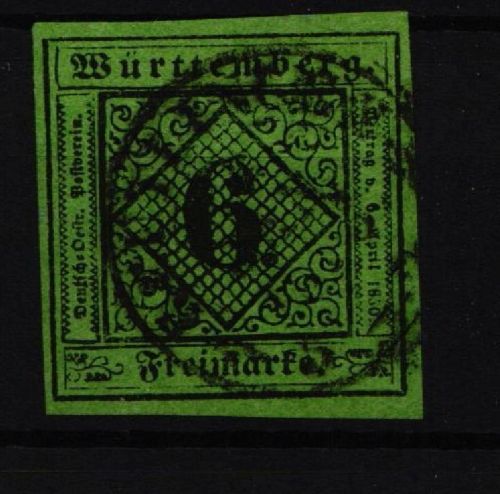 Württemberg 3 b gestempelt