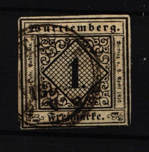 Württemberg 1 a I gestempelt