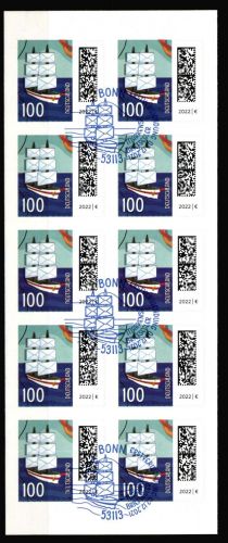 BRD 3653 gestempelt Folienblatt 115 #IU022